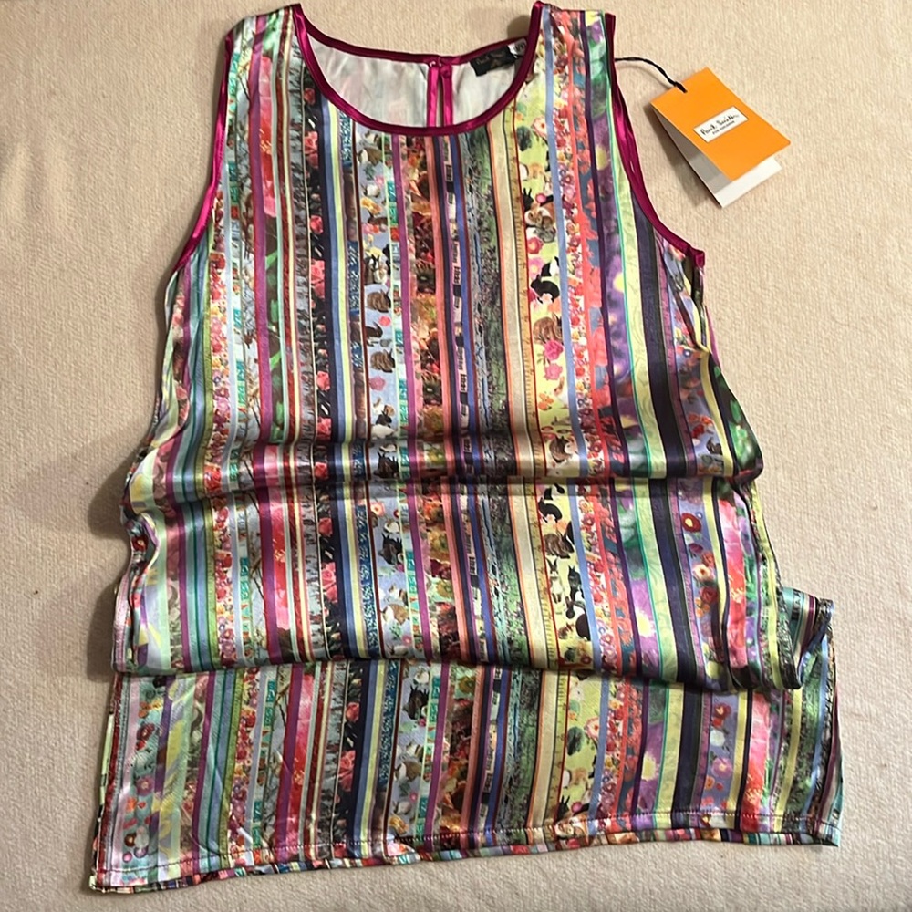 RARE BNWT Paul Smith mainline girls sz 9/10 years rabbit & Roses stripe dress